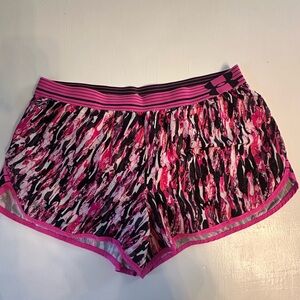 Under Armour Pink and Black Athletic Shorts